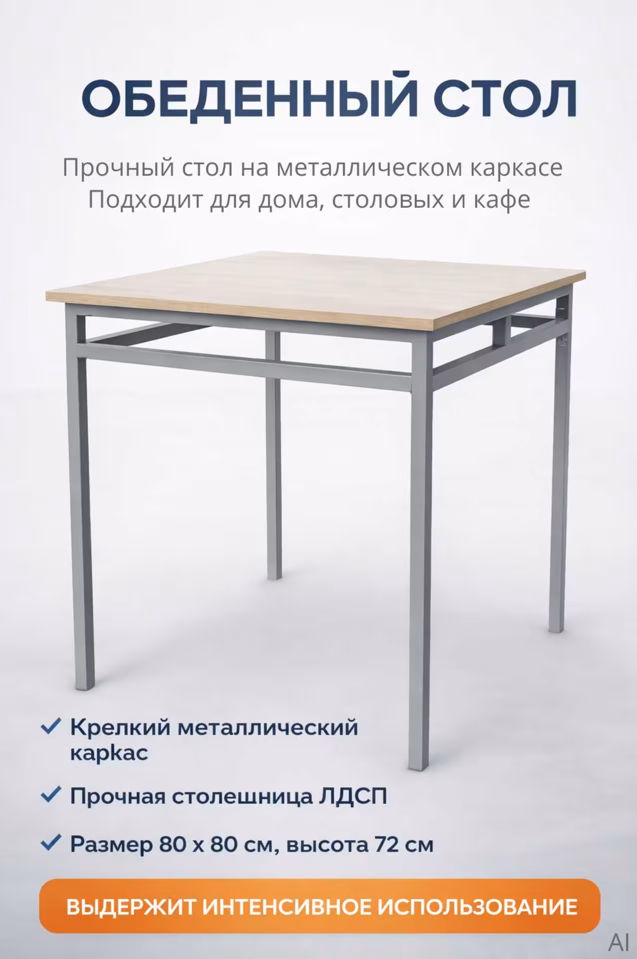 Стол обеденный 4-х местный (5 / 6)