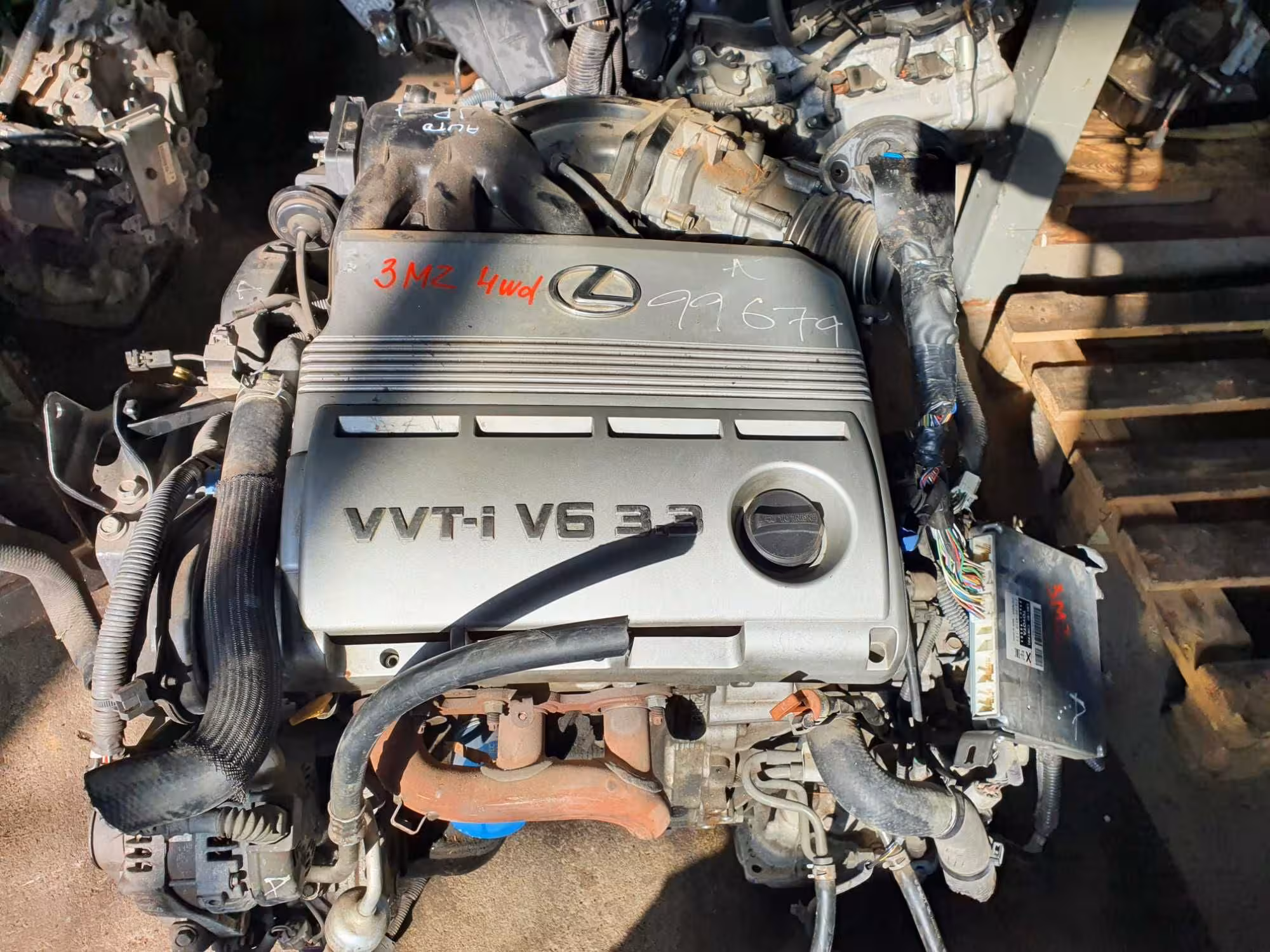 Двигатель б/у 3MZ 2wd Lexus Toyota (2 / 2)
