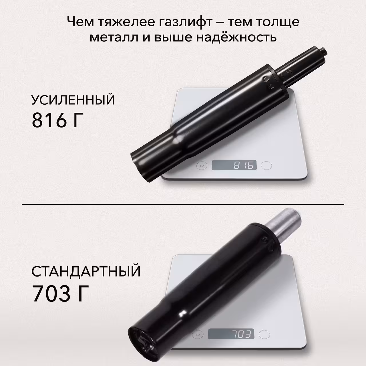 Усиленный газлифт для кресла 4 класса VMM GASLIFT 4 CLASS 100 60 мм, глубока (4 / 5)