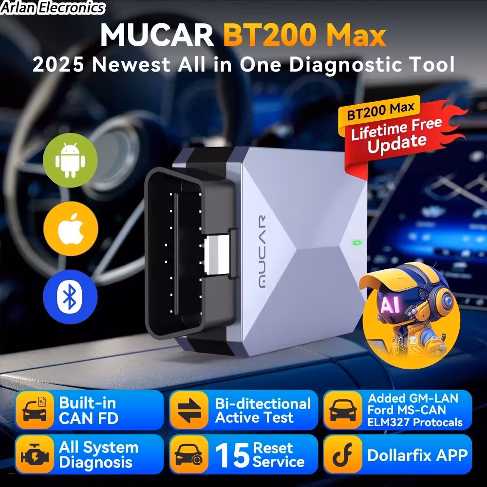 MUCAR мультимарочный автосканер BT200 Max (5 / 6)