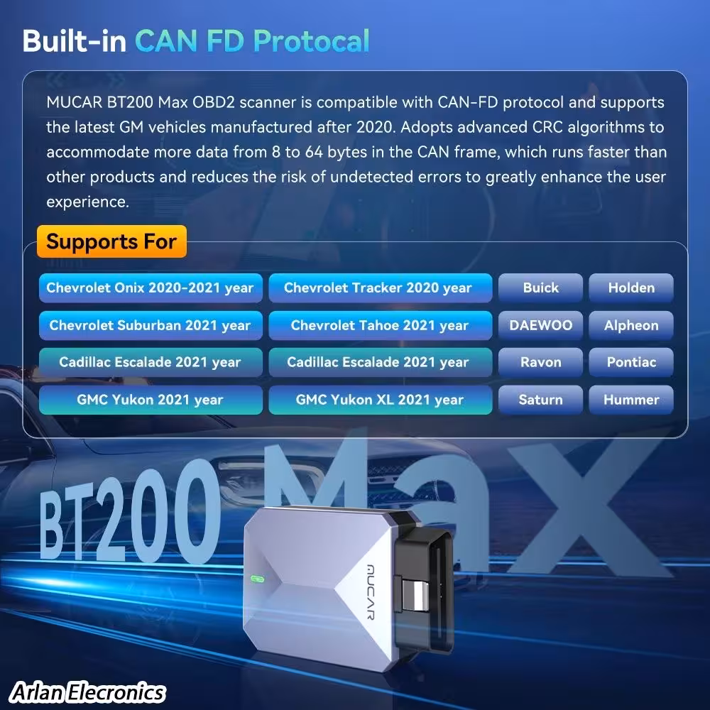 MUCAR мультимарочный автосканер BT200 Max (6 / 6)