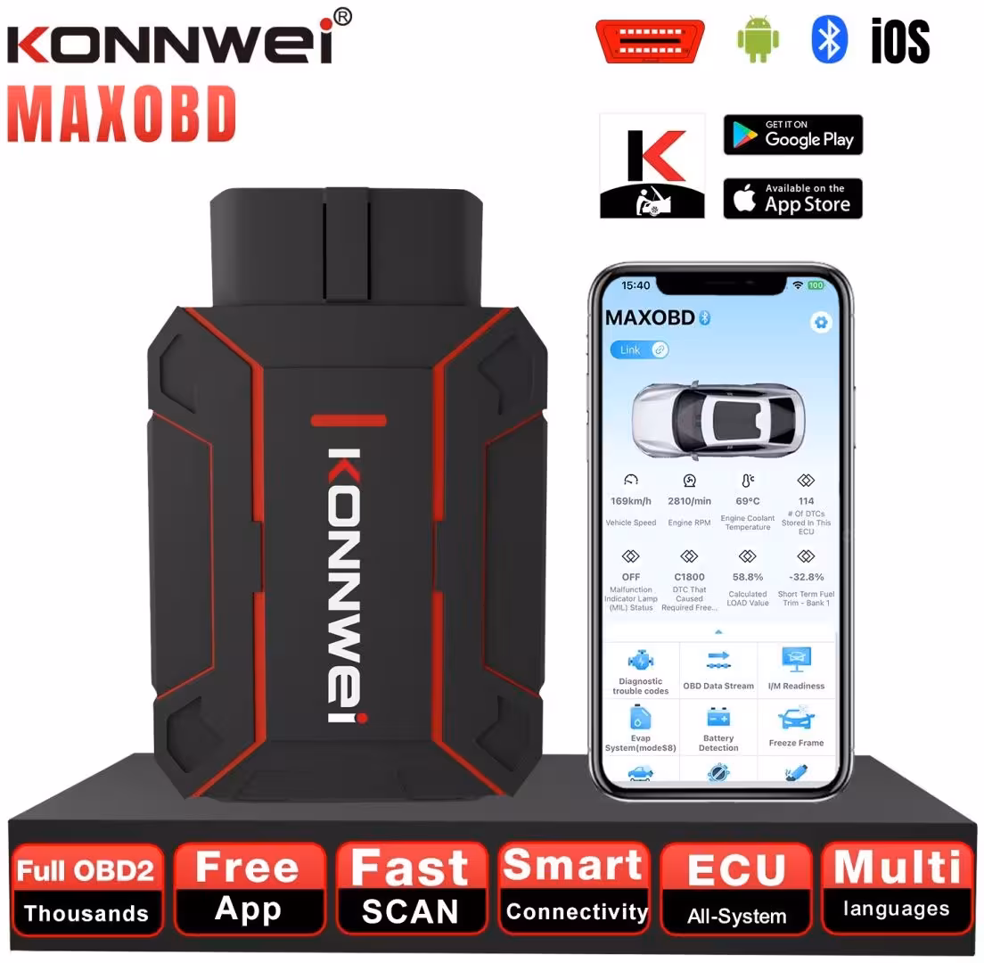 Konnwei мультимарочный автосканер MAXOBD (1 / 6)