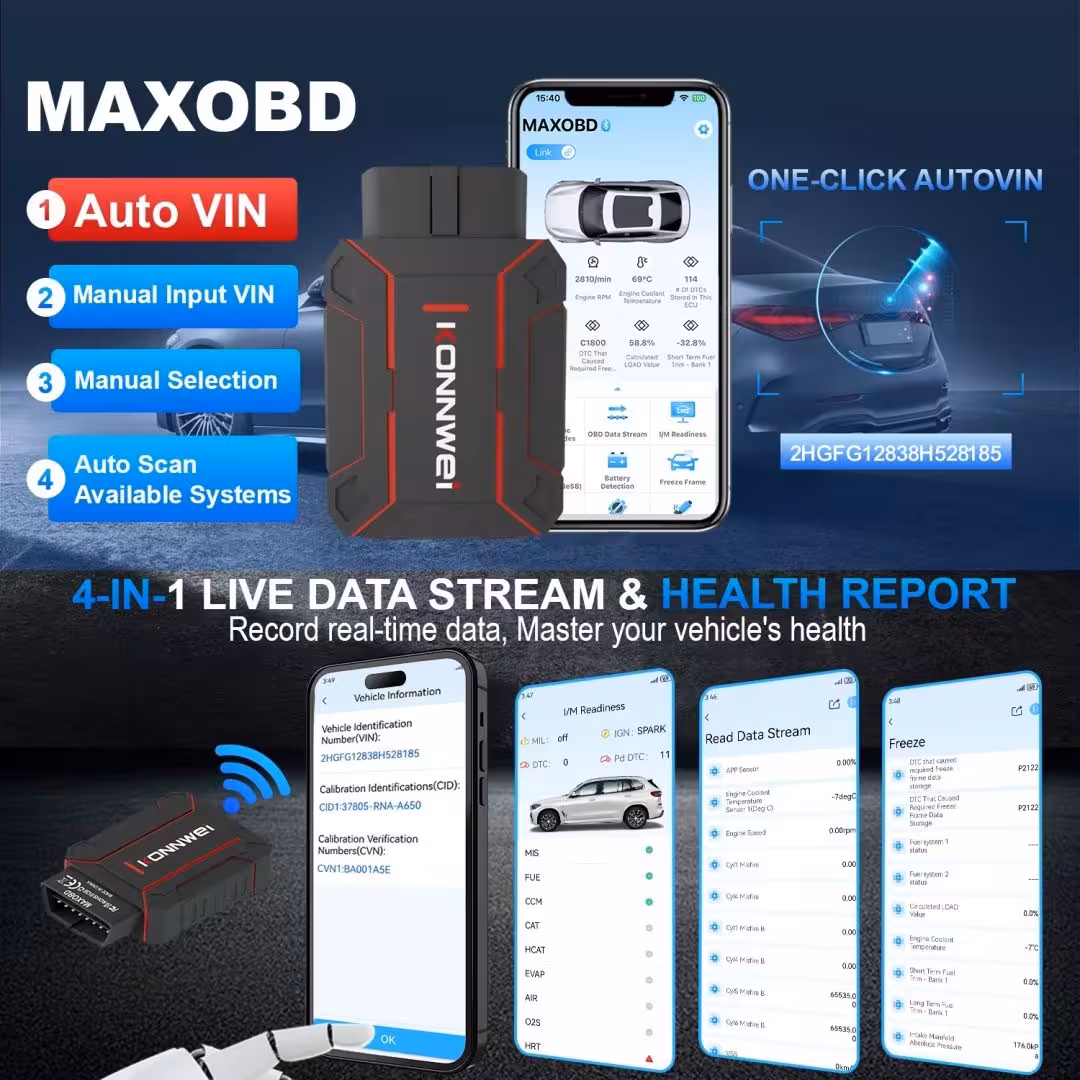 Konnwei мультимарочный автосканер MAXOBD (5 / 6)