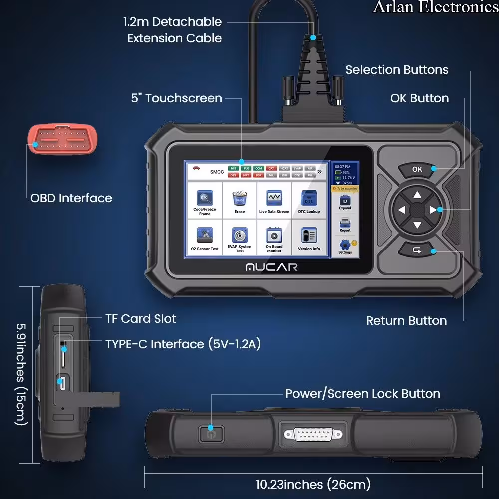 MUCAR мультимарочный автосканер CDE900 Pro (2 / 6)