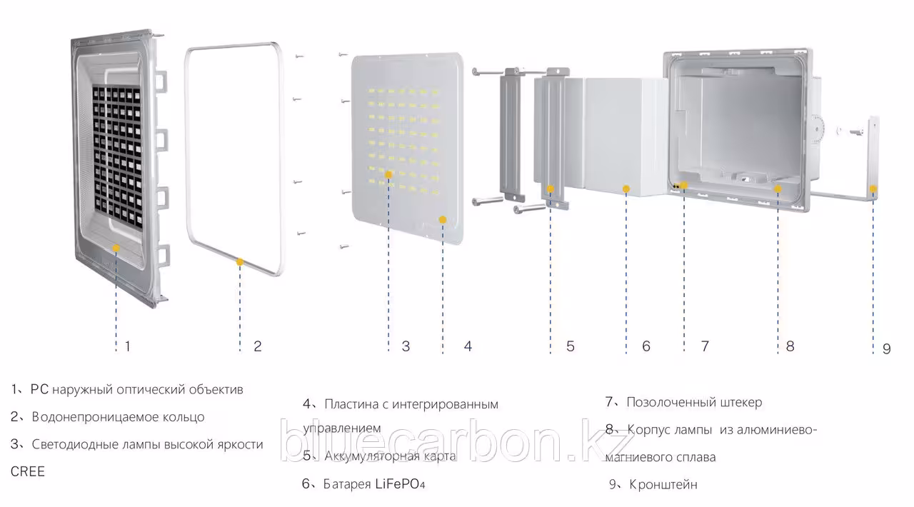 Прожектор с солнечной батареей WW 6.0 / 500W (4 / 8)