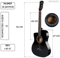 Акустическая гитара Liewen Toun AR38 черный