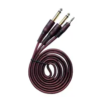 Кабель Hermjay AUX Jack (6.3) x2 - Mini Jack (3.5) 1,5m