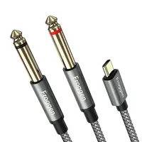 Кабель аудио Jack 6.3mm x2 - Type C 1,5m
