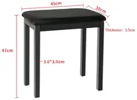 M&S Q-90H BK Банкетка / стульчик для пианино / клавишных