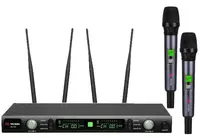 Профессиональная микрофонная радиосистема US-102 with aluminuim case (600-636MHZ)