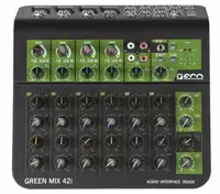 Компактный микшерный пульт со встроенным аудиоинтерфейсом GREEN MIX 42i
