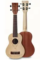 Укулеле сопрано, дека массив сапеле, гравировка "Олень", Hampi SZ2D