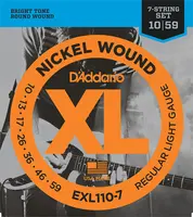 Струны для 7-струнной электрогитары Regular Light 7-string 10-59 D`Addario EXL110-7
