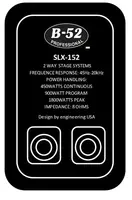 Пассивная акустическая система, B-52 Professional SLX-152