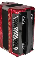 Баян ученический двухголосный Этюд-205М2, 55х100-II, красный, Тульская гармонь BN-40-RD