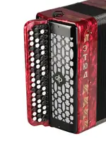 Баян ученический двухголосный Этюд-205М2, 55х100-II, красный, Тульская гармонь BN-40-RD