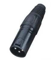 Разъем на кабель XLR male, черный, CA118