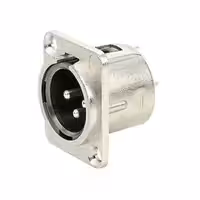 Разъем панельный XLR 3p male, SHNOOR, S3MDX