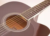 Акустическая гитара, , с вырезом, черная, Caraya F601-BK