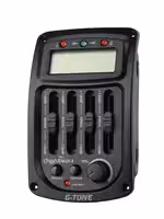 Эквалайзер для акустической гитары, врезной, 4-х полосный, с инверсией фазы и тюнером, Cherub GS-3