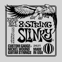 Комплект струн для 8-струнной электрогитары, никель, 10-74, Slinky, Ernie Ball 2625