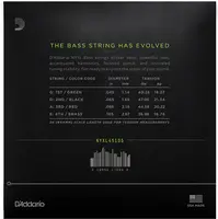 Комплект струн для 4-струнной бас-гитары, 45-105, D'Addario NYXL45105