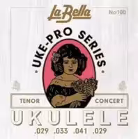 Комплект струн для концертного/тенор укулеле, La Bella no100