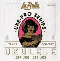 Комплект струн для концертного/тенор укулеле, La Bella no100