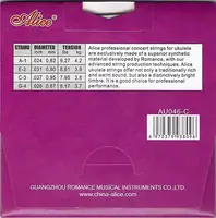Комплект струн для концертного укулеле, Alice AU046-C