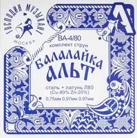 Комплект струн для балалайки-альт (сталь+Л-80), Господин Музыкант BA4/80