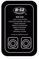 Пассивная акустическая система, пара, B-52 Professional SLX-152