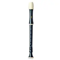 Блокфлейта сопрано, немецкая система, черная, 3 части, Angel Classic  ASRG-210