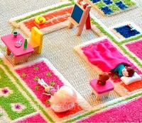 Детский ковер Домик Розовый (134 х 200)