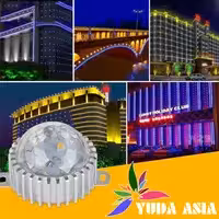 Пиксельный светильник с прозрачными вафельным шариком 12Вт - RGB