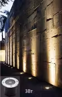 Грунтовый светодиодный светильник 3Вт Жёлтый