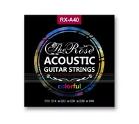 Струны для акустической гитары 010-048 The Rose RX-A40- цветные