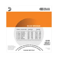 Струны для акустических гитар D'addario EJ10