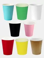 Стакан бумажный черный однослойный 250мл, 300мл,400мл