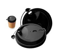 Крышка к бумажному стакану d8, d9 черная, белая, прозрачная