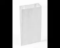 Бумажный пакет с плоским V дном белый