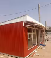 Киоск для овощей с козырьком
