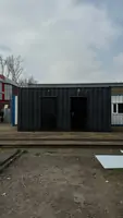 Бытовка с 2 комнатами, антрацит, на базе 20-футового контейнера