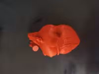 Сердце из пластика напечатаное на 3д приниере