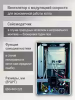 Китурами газовый котел до 350 кв Kiturami World Alpha C-35 с дымоходом