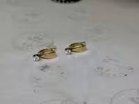 Золотые серьги (красное) 585 проба