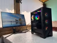 Игровой компьютер AMD Ryzen 5-5600/16Gb/SSD/RTX 4060 8Gb+Монитор 240Hz