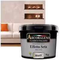 Effetto Seta серебро , декоративная краска, Arcobaleno