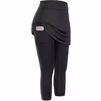 Леггинсы лосины с юбкой для занятий спортом, M, L, XL