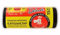 Пакеты мешки для мусора 35л 15 штук/рул прочный 30 мкм