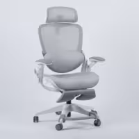 Компьютерное кресло VMMGAME COMFY GRAY, MC-AOT-4GR /серый, сетка, ткань, до 150 кг, подставка для ног, мягкие подлокотники